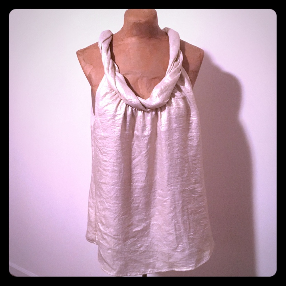LOFT light gold goddess top